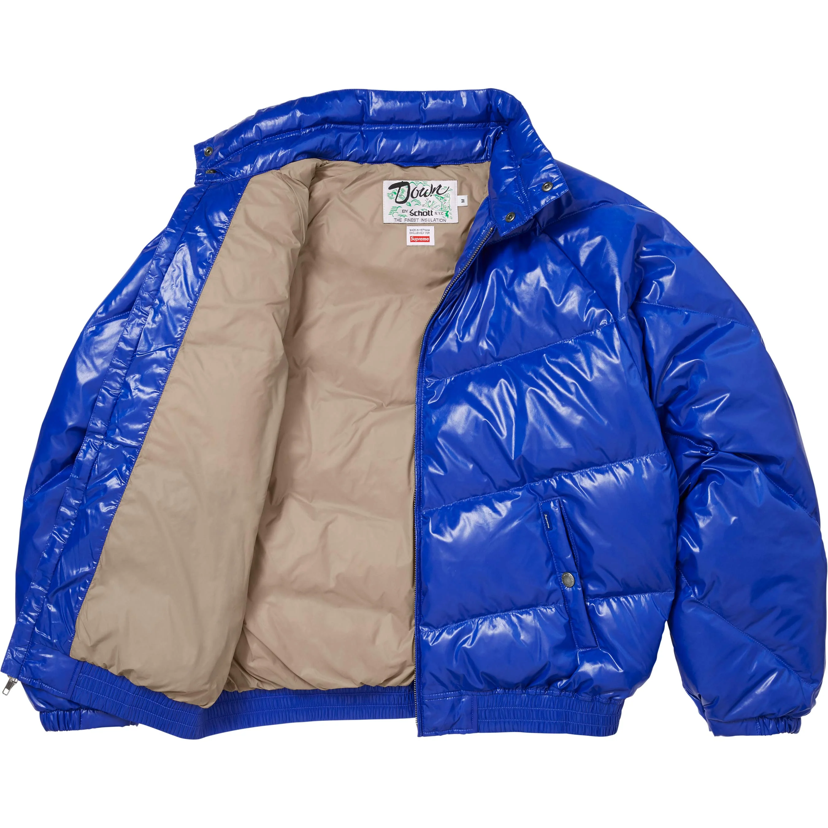 Supreme®/Schott® Glossy Lightweight Down Puffer Jacket view 8